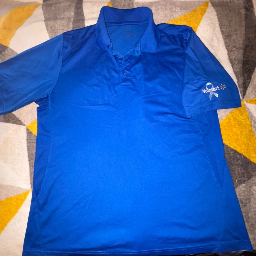 Walmart Apparel Blue Ribbon Men’s Blue Polo